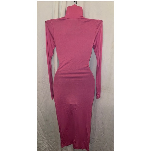 New Pink Turtleneck Bodycon Dress, Size Small - Picture 6 of 6